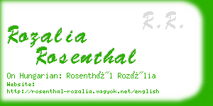 rozalia rosenthal business card